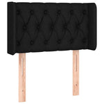 Fekete szövet LED-es fejtámla 83 x 16 x 78/88 cm 3