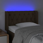 Fekete szövet LED-es fejtámla 83 x 16 x 78/88 cm 4