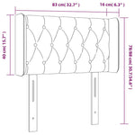 Fekete szövet LED-es fejtámla 83 x 16 x 78/88 cm 6