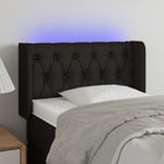 Fekete szövet LED-es fejtámla 83 x 16 x 78/88 cm