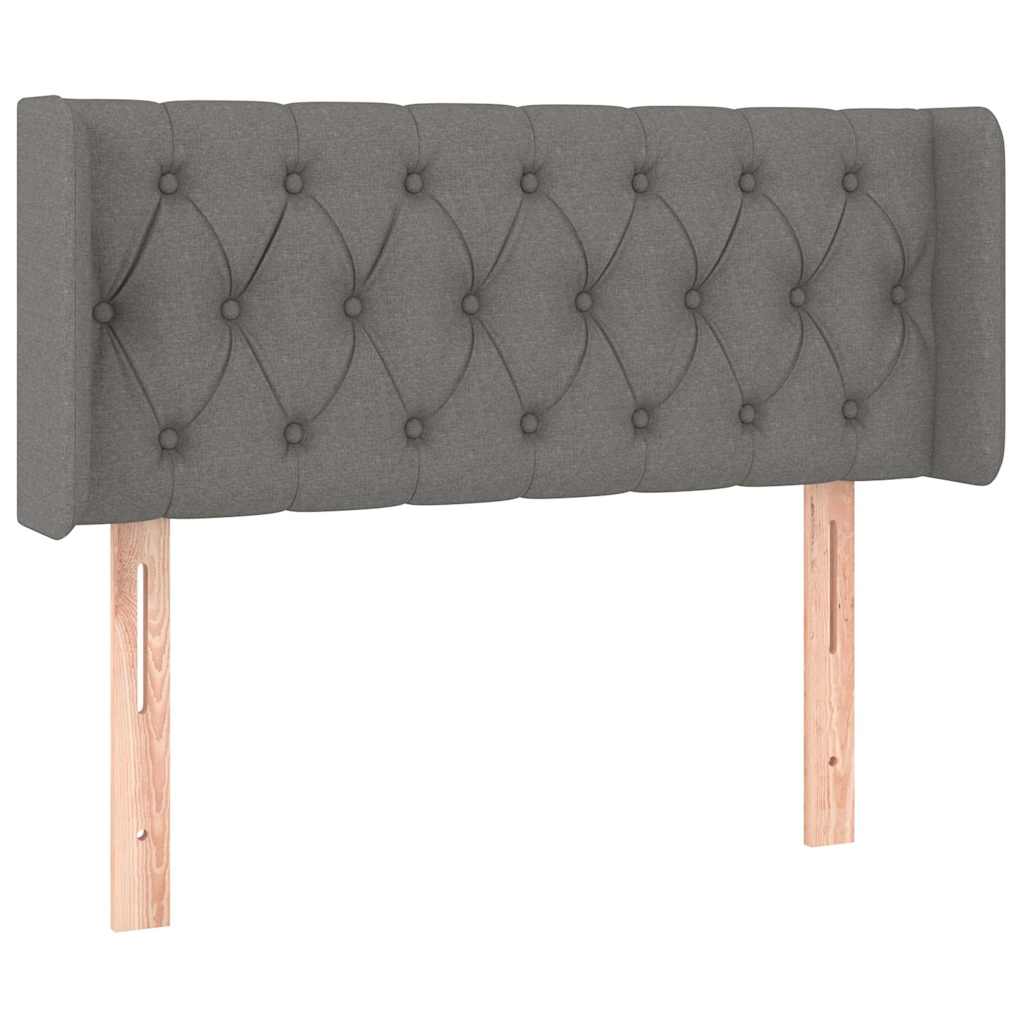 Sötétszürke szövet LED-es fejtámla 93 x 16 x 78/88 cm 3