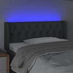 Sötétszürke szövet LED-es fejtámla 93 x 16 x 78/88 cm 4