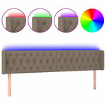 Tópszínű szövet LED-es fejtámla 203 x 16 x 78/88 cm 2