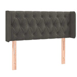 Sötétszürke bársony LED-es fejtámla 103 x 16 x 78/88 cm 3