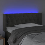 Sötétszürke bársony LED-es fejtámla 103 x 16 x 78/88 cm 4