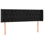 Fekete bársony LED-es fejtámla 147 x 16 x 78/88 cm 3