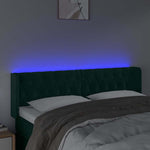 Sötétzöld bársony LED-es fejtámla 163 x 16 x 78/88 cm 4