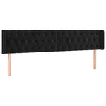 Fekete bársony LED-es fejtámla 183 x 16 x 78/88 cm 3