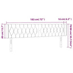 Sötétkék bársony LED-es fejtámla 183 x 16 x 78/88 cm 7