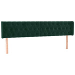 Sötétzöld bársony LED-es fejtámla 203 x 16 x 78/88 cm 3