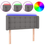 Sötétszürke szövet LED-es fejtámla 83 x 16 x 78/88 cm 2