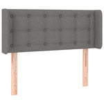 Sötétszürke szövet LED-es fejtámla 83 x 16 x 78/88 cm 3