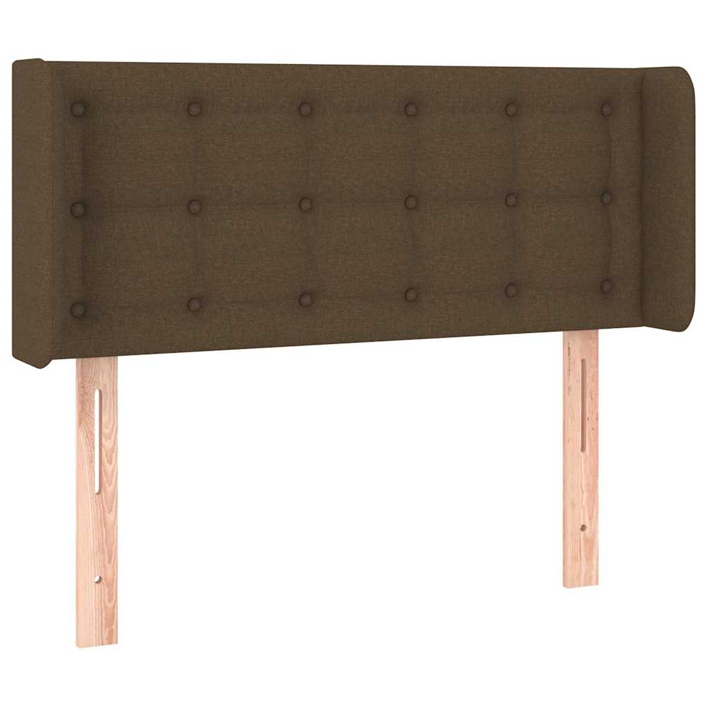 Sötétbarna szövet LED-es fejtámla 83 x 16 x 78/88 cm 3