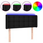 Fekete szövet LED-es fejtámla 103 x 16 x 78/88 cm 2