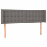 Sötétszürke szövet LED-es fejtámla 147 x 16 x 78/88 cm 3