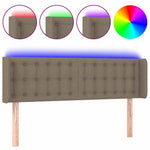 Tópszínű szövet LED-es fejtámla 147 x 16 x 78/88 cm 2