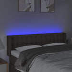 Tópszínű szövet LED-es fejtámla 147 x 16 x 78/88 cm 4