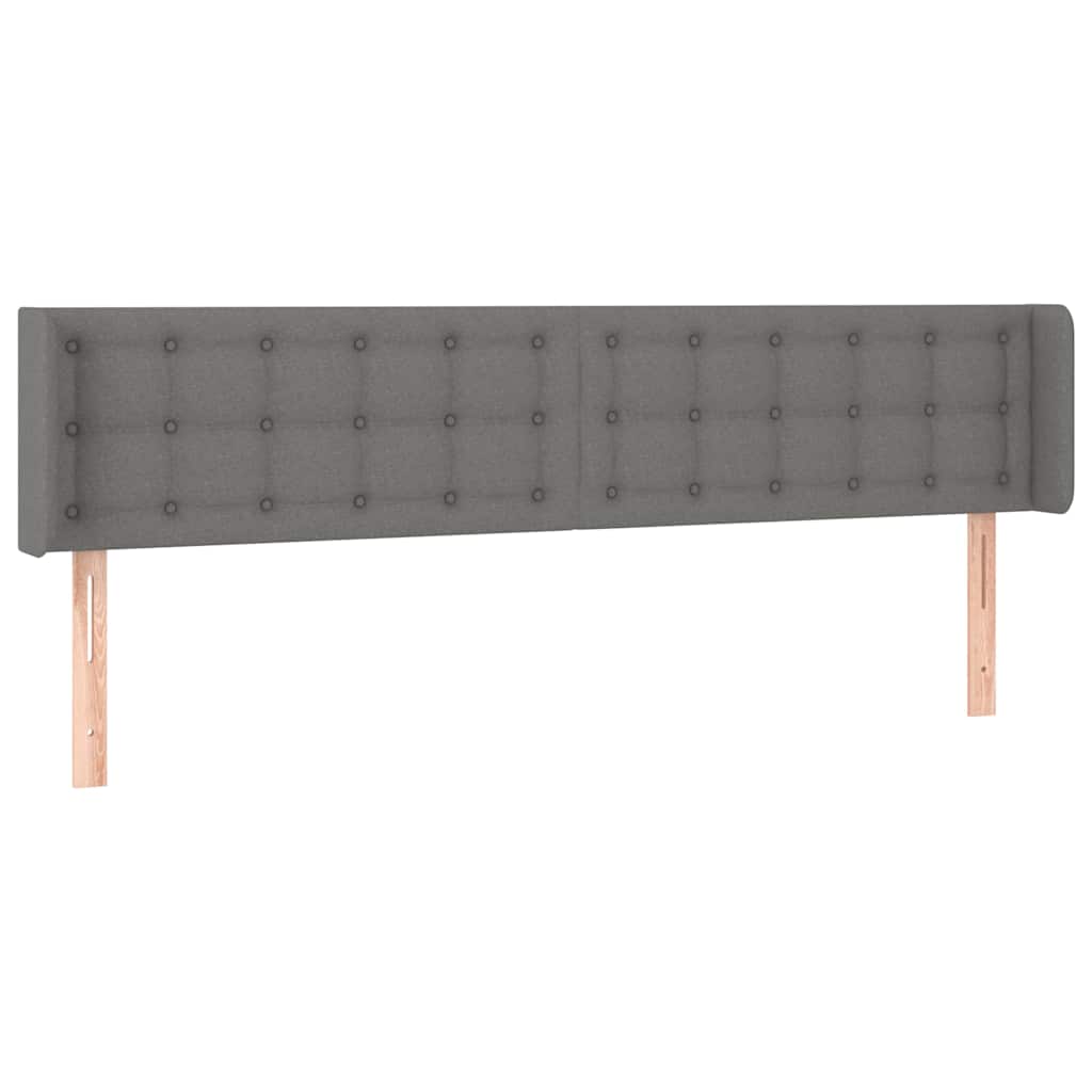 Sötétszürke szövet LED-es fejtámla 183 x 16 x 78/88 cm 3