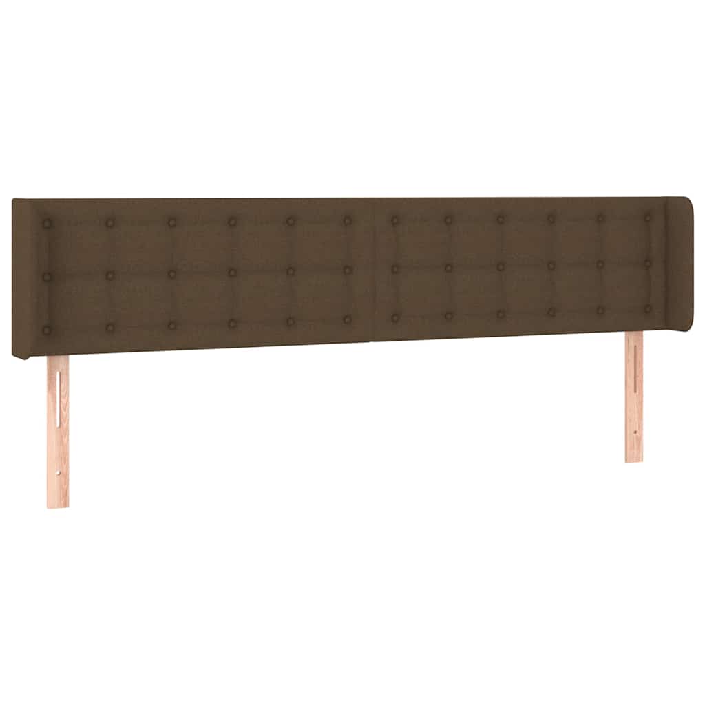 Sötétbarna szövet LED-es fejtámla 183 x 16 x 78/88 cm 3