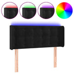 Fekete bársony LED-es fejtámla 83 x 16 x 78/88 cm 2