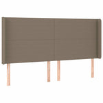 Tópszínű szövet LED-es fejtámla 203x16x118/128 cm 3