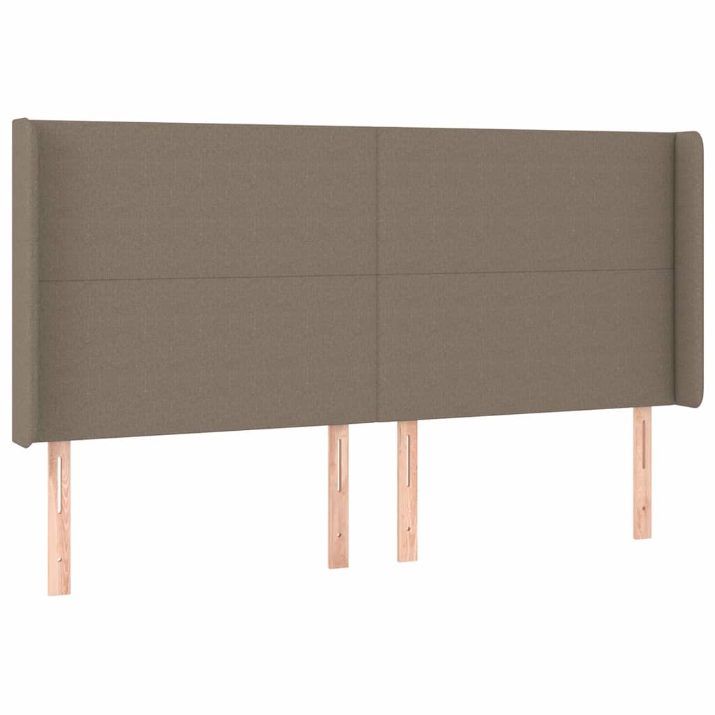 Tópszínű szövet LED-es fejtámla 203x16x118/128 cm 3