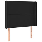 Fekete műbőr LED-es fejtámla 103x16x118/128 cm 3