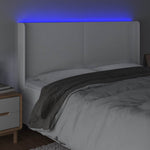 Fehér műbőr LED-es fejtámla 163x16x118/128 cm 4
