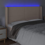 Cappuccino műbőr LED-es fejtámla 183x16x118/128 cm 4
