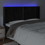 Fekete bársony LED-es fejtámla 203x16x118/128 cm 4