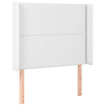 Fehér műbőr LED-es fejtámla 103x16x118/128 cm 3