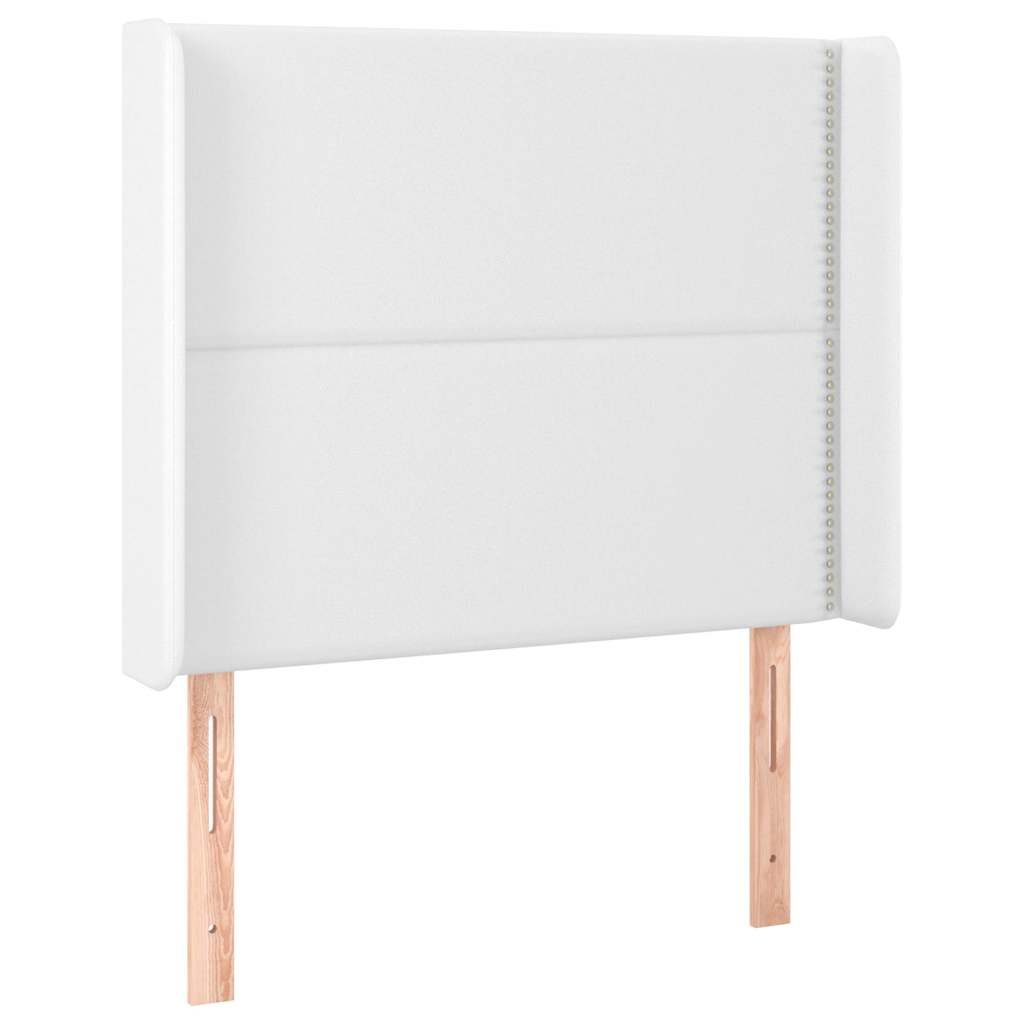 Fehér műbőr LED-es fejtámla 103x16x118/128 cm 3