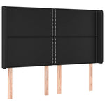 Fekete műbőr LED-es fejtámla 147x16x118/128 cm 3