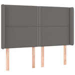 Szürke műbőr LED-es fejtámla 147x16x118/128 cm 3