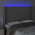 Szürke műbőr LED-es fejtámla 147x16x118/128 cm 4