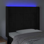 Fekete bársony LED-es fejtámla 83x16x118/128 cm 4