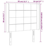 Fekete bársony LED-es fejtámla 83x16x118/128 cm 6