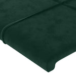 Sötétzöld bársony LED-es fejtámla 203x16x118/128 cm 5