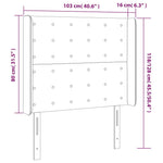 Fekete műbőr LED-es fejtámla 103x16x118/128 cm 6