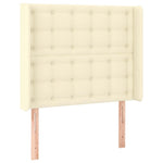 Krémszínű műbőr LED-es fejtámla 103x16x118/128 cm 3
