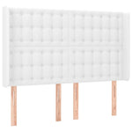 Fehér műbőr LED-es fejtámla 147x16x118/128 cm 3