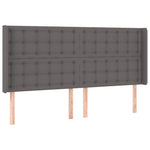 Szürke műbőr LED-es fejtámla 163x16x118/128 cm 3