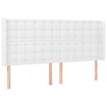 Fehér műbőr LED-es fejtámla 203x16x118/128 cm 3