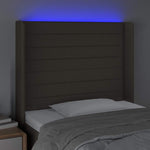 Tópszínű szövet LED-es fejtámla 93x16x118/128 cm 4