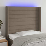 Tópszínű szövet LED-es fejtámla 93x16x118/128 cm
