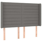 Sötétszürke szövet LED-es fejtámla 147x16x118/128 cm 3