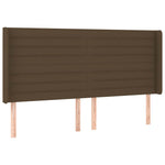 Sötétbarna szövet LED-es fejtámla 163x16x118/128 cm 3