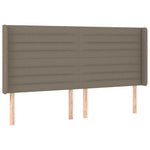 Tópszínű szövet LED-es fejtámla 163x16x118/128 cm 3