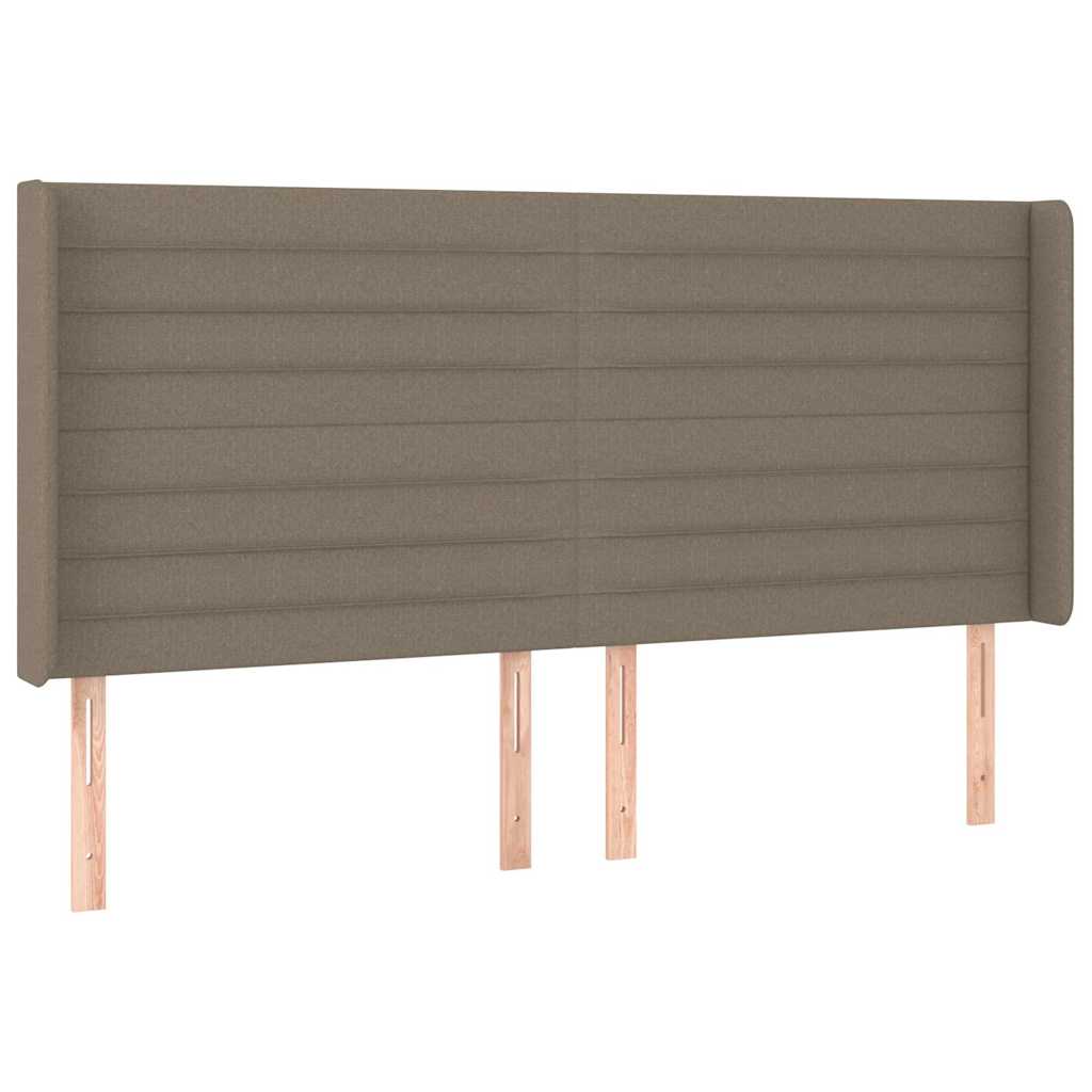Tópszínű szövet LED-es fejtámla 163x16x118/128 cm 3