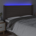 Tópszínű szövet LED-es fejtámla 163x16x118/128 cm 4